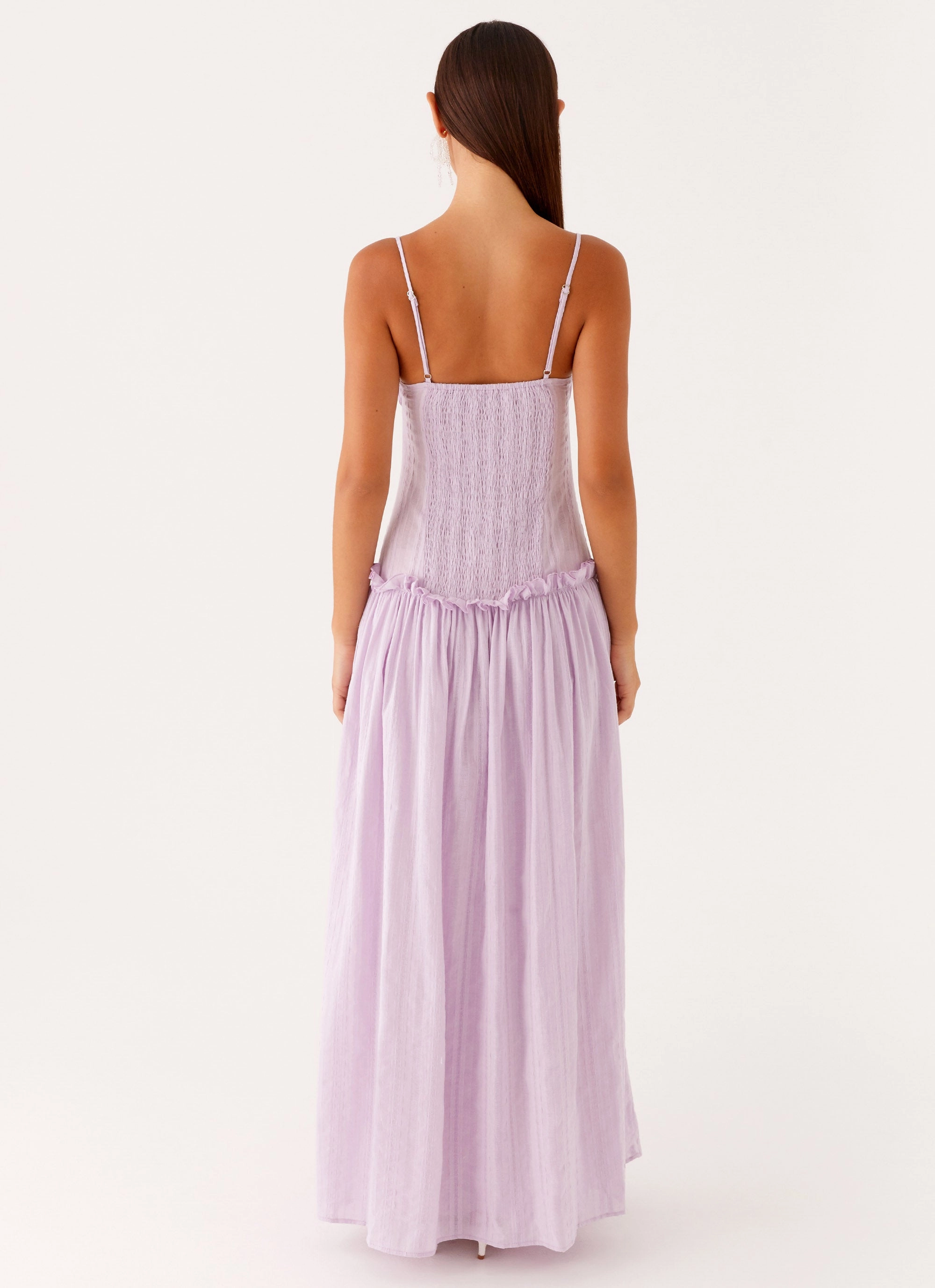 Body Ease Elegant Layer Jacinda Drop Waist Maxi Dress - Lavender