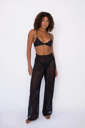 Jade Pants Chiffon - Black Non Irritating Tags