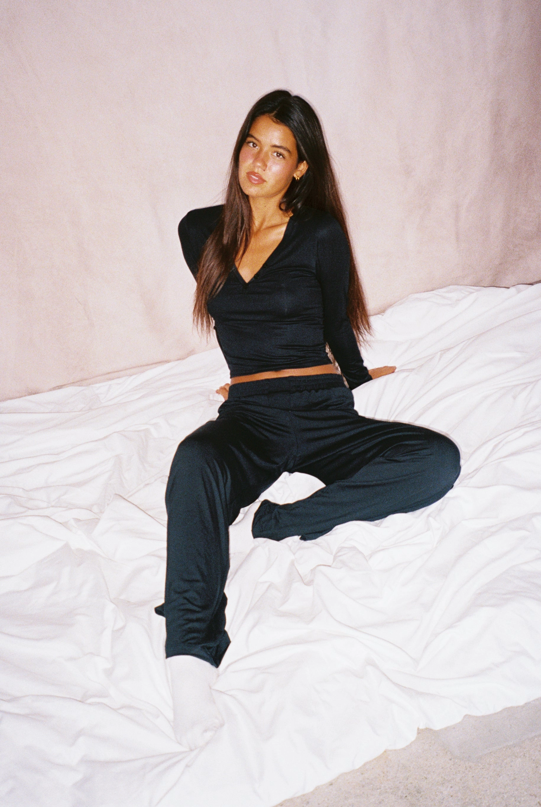 Soft Brushed Lining Core Stretch James Boxer Pants Jersey - Black