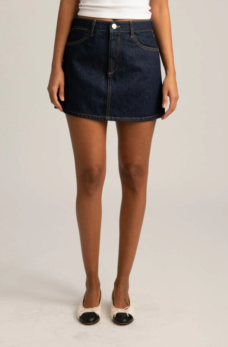 Summer Blouse ErgonomicShape Jane Denim A-Line Mini Skirt