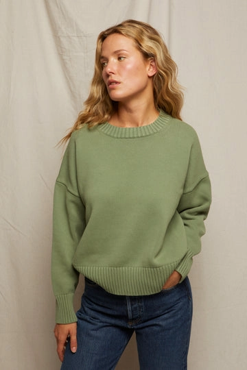 JANET KNIT SWEATER Comfortable Wear VNeckReinforcement