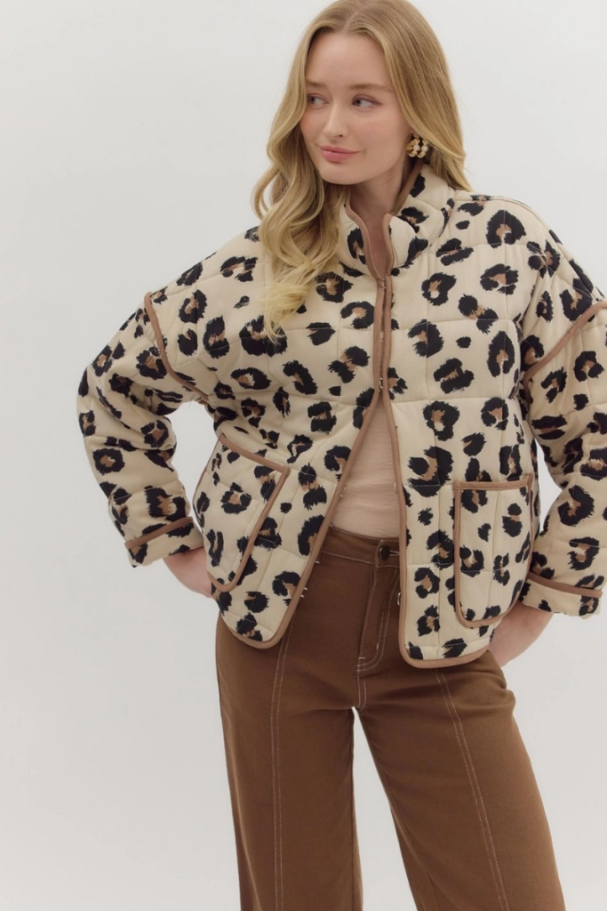 Flexible Mobility Janice Quilted Leopard Jacket