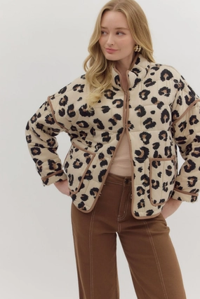 Flexible Mobility Janice Quilted Leopard Jacket