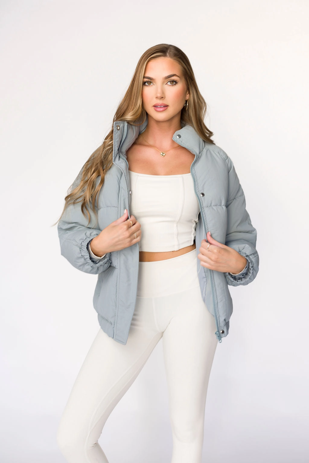 elegant design HygienicCoating Jasmine Oversized Puffer Jacket in Iceberg