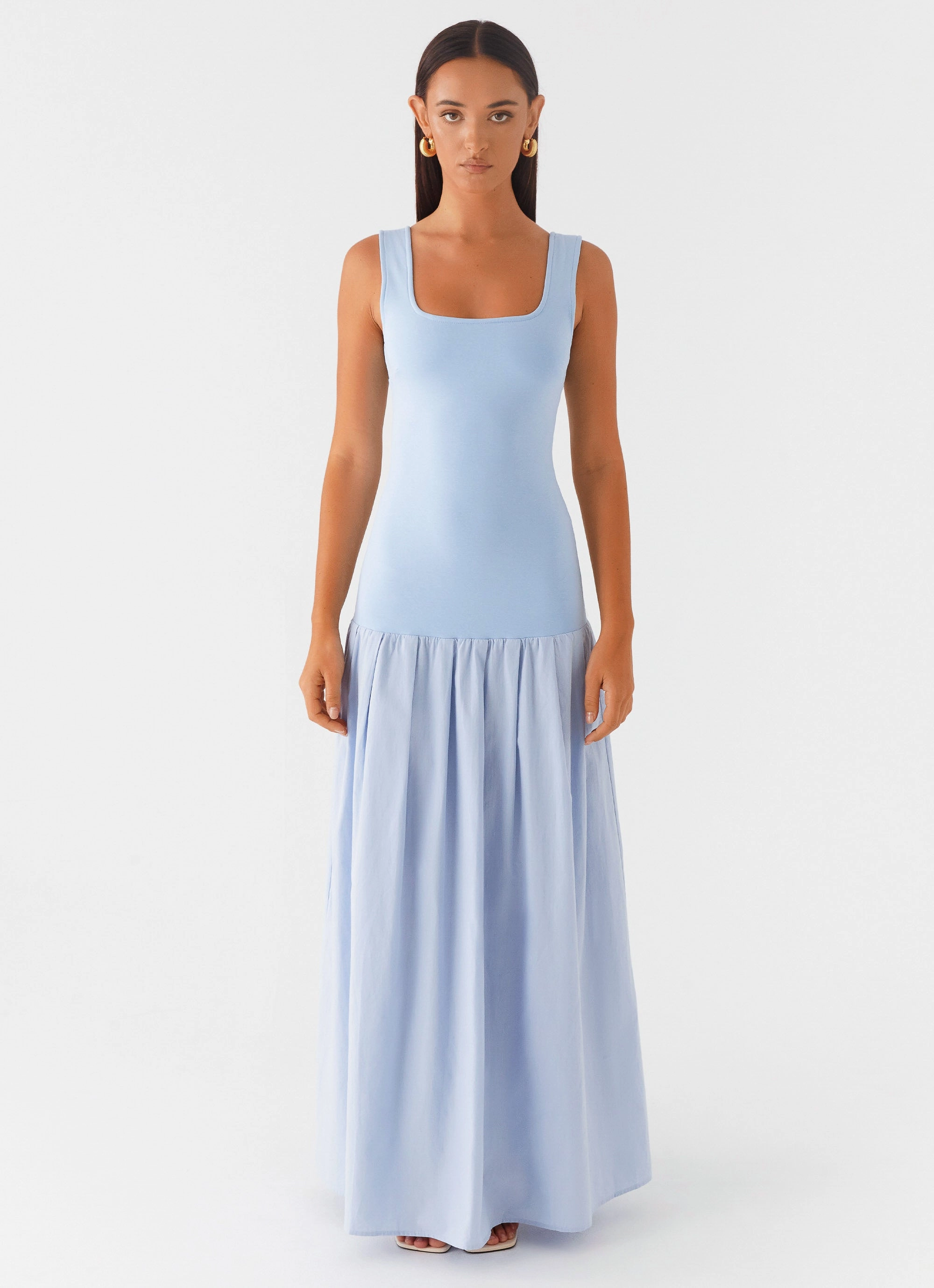 Airy Comfort Unique Cut Jaxon Maxi Dress - Blue