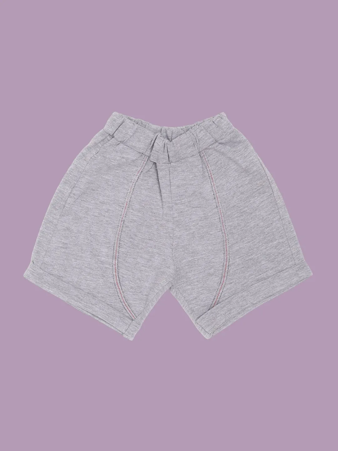 Jaybee Boy’s Light Green Puppy Face T-Shirt and Grey Shorts Set