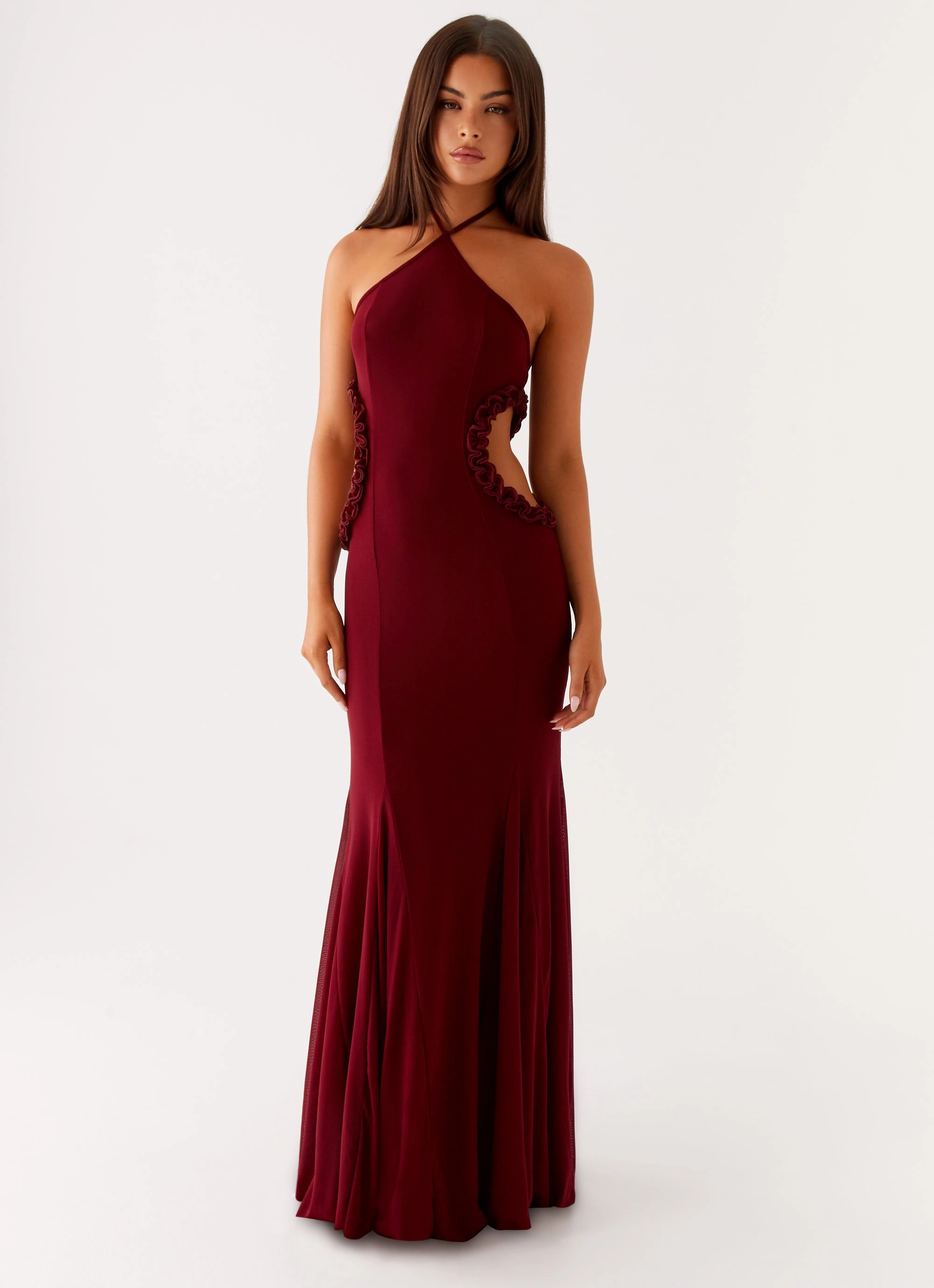 Jemima Maxi Dress - Raspberry Wine Soft Waist