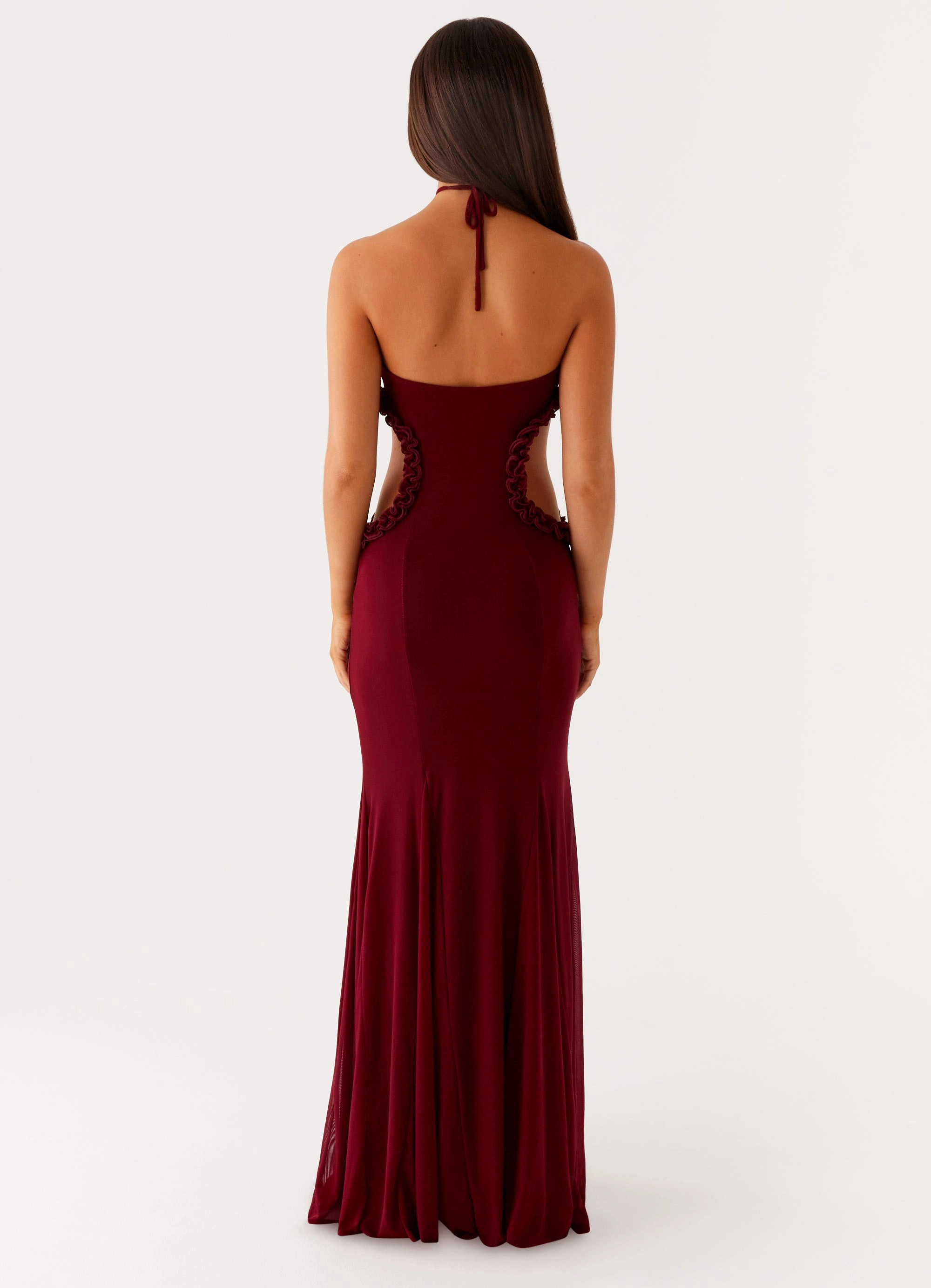 Jemima Maxi Dress - Raspberry Wine Chic Rhythm