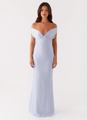 Jenner Maxi Dress - Blue Delicate Touch Sheer Overlay