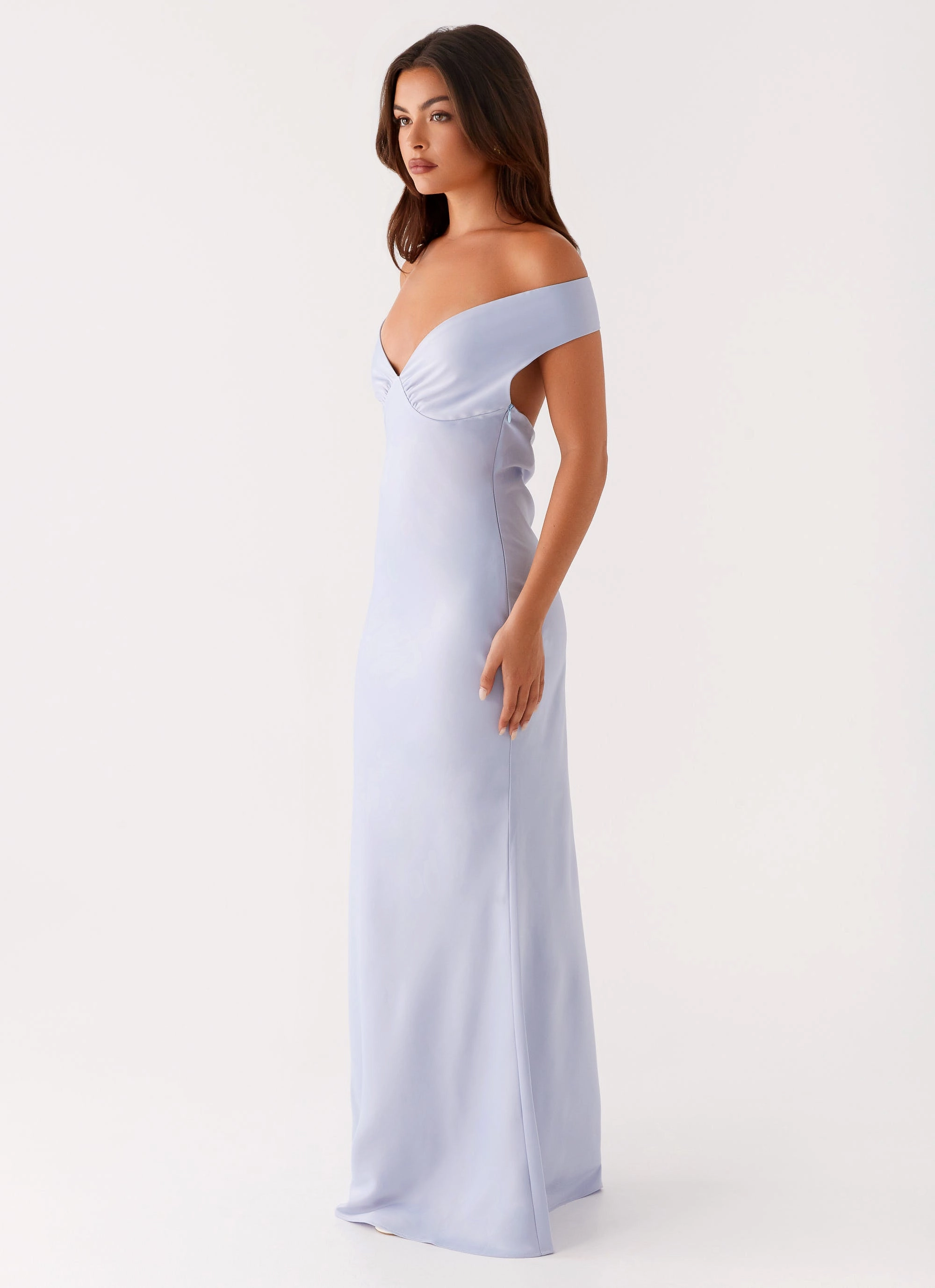Bold Color Jenner Maxi Dress - Blue