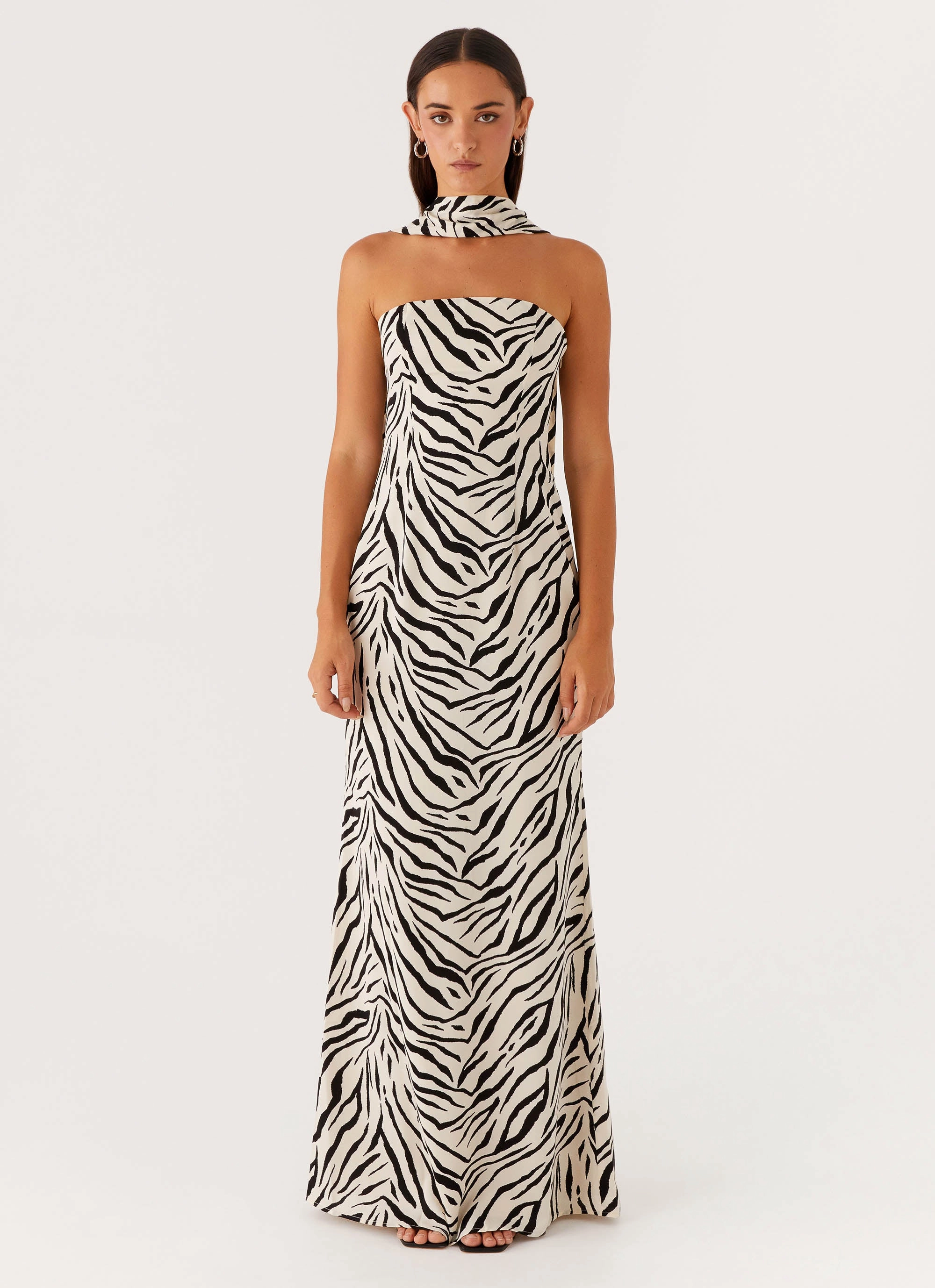 Jigsaw Strapless Maxi Dress - Zebra Sleek Wear Silky texture