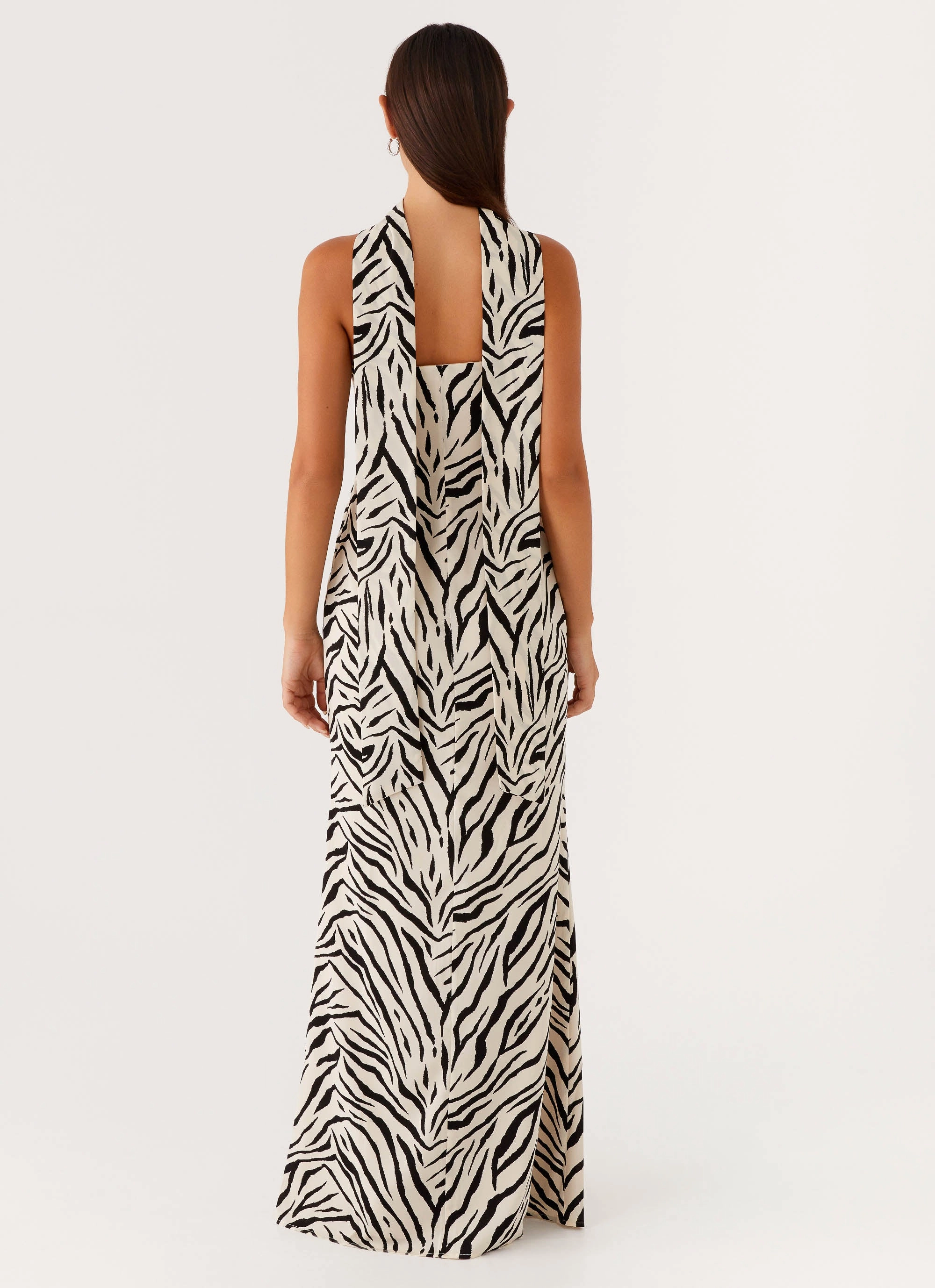 Elegant Motion plus-size Jigsaw Strapless Maxi Dress - Zebra