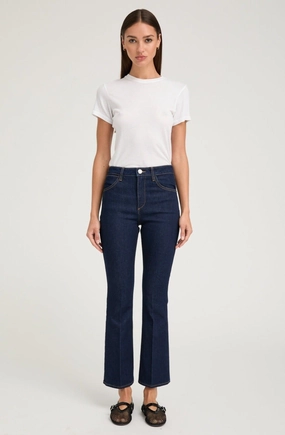 Joan Ankle Flare Denim FlameRetardantTreatment Chic Design