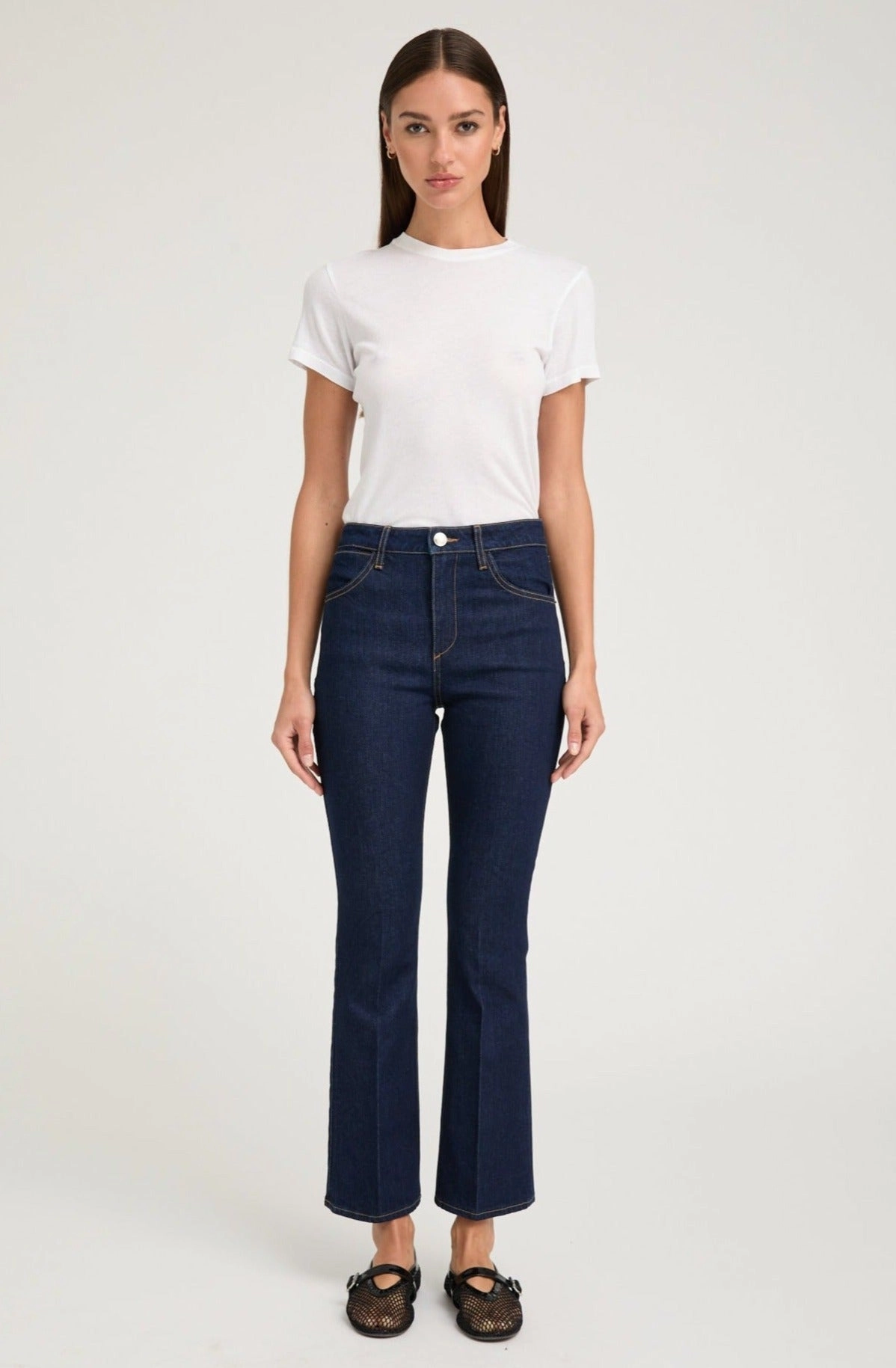 Joan Ankle Flare Denim FlameRetardantTreatment Chic Design