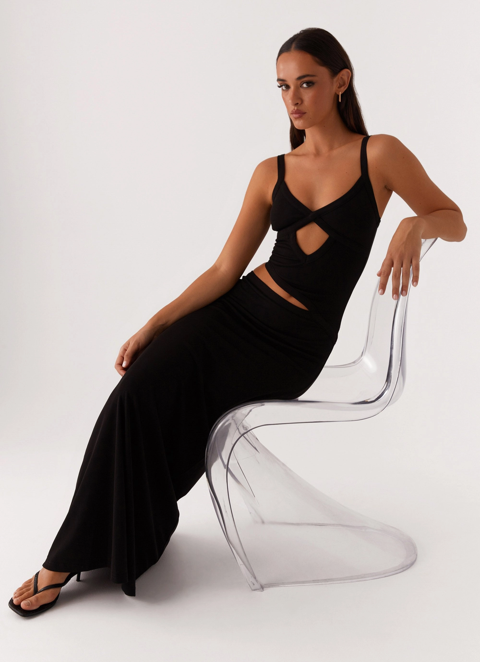 Jocelyn Maxi Dress - Black Office Glam
