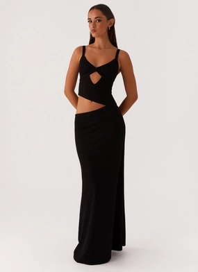 Harmonious Layers Jocelyn Maxi Dress - Black