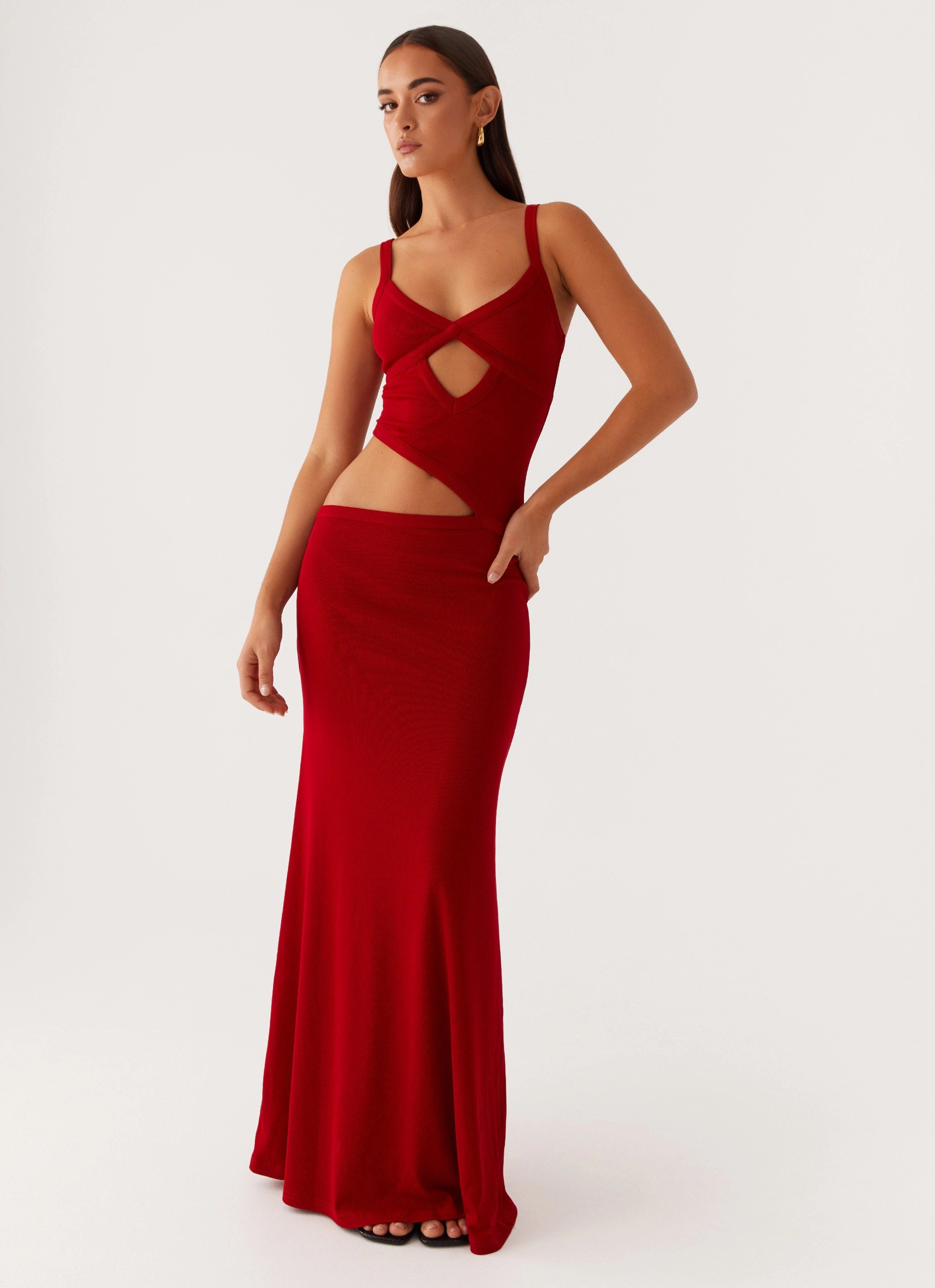 Jocelyn Maxi Dress - Red Perfect for Travel