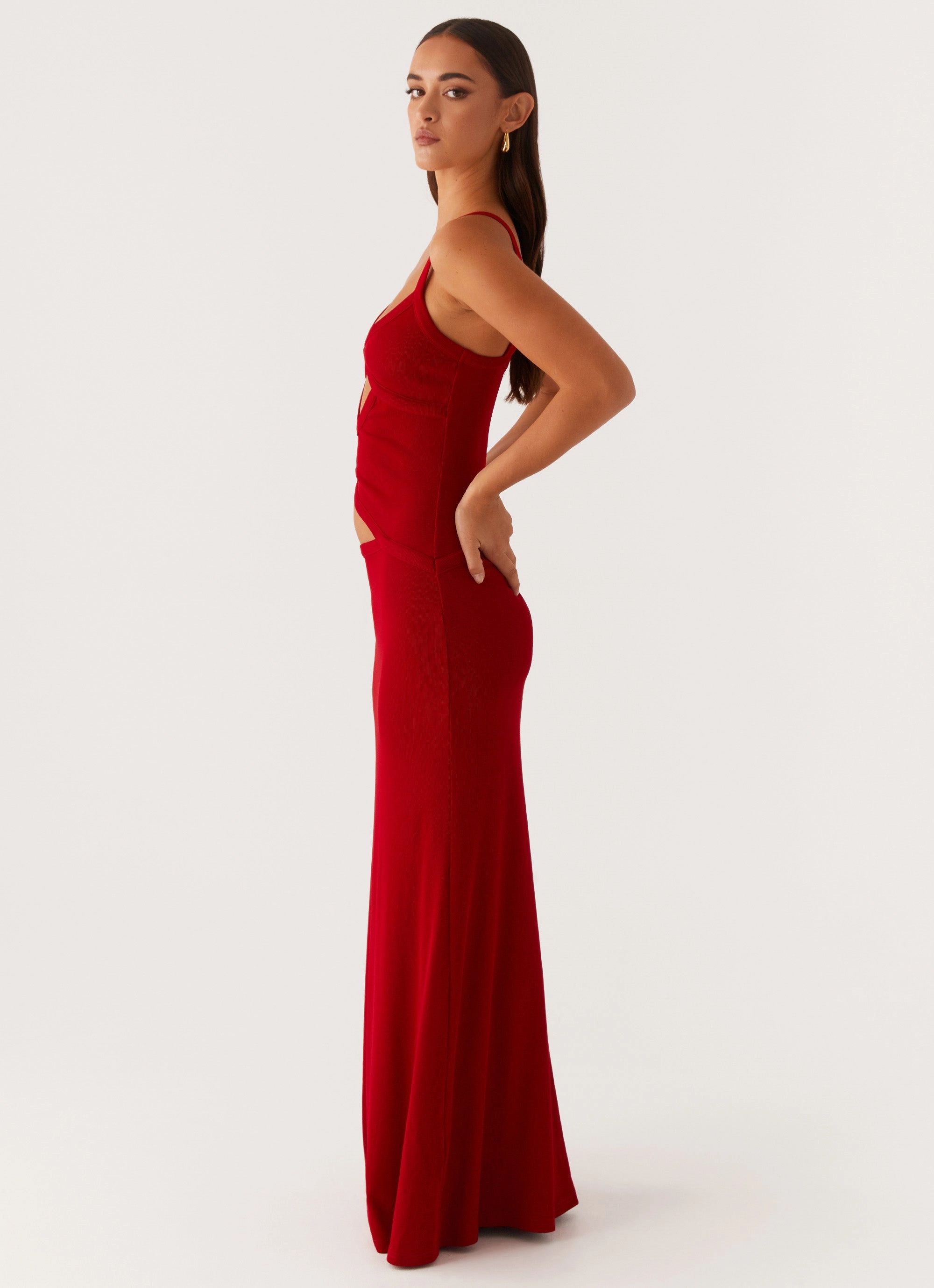 Jocelyn Maxi Dress - Red Fit Choice Mom Chic