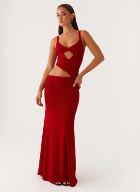 Jocelyn Maxi Dress - Red Perfect for Travel