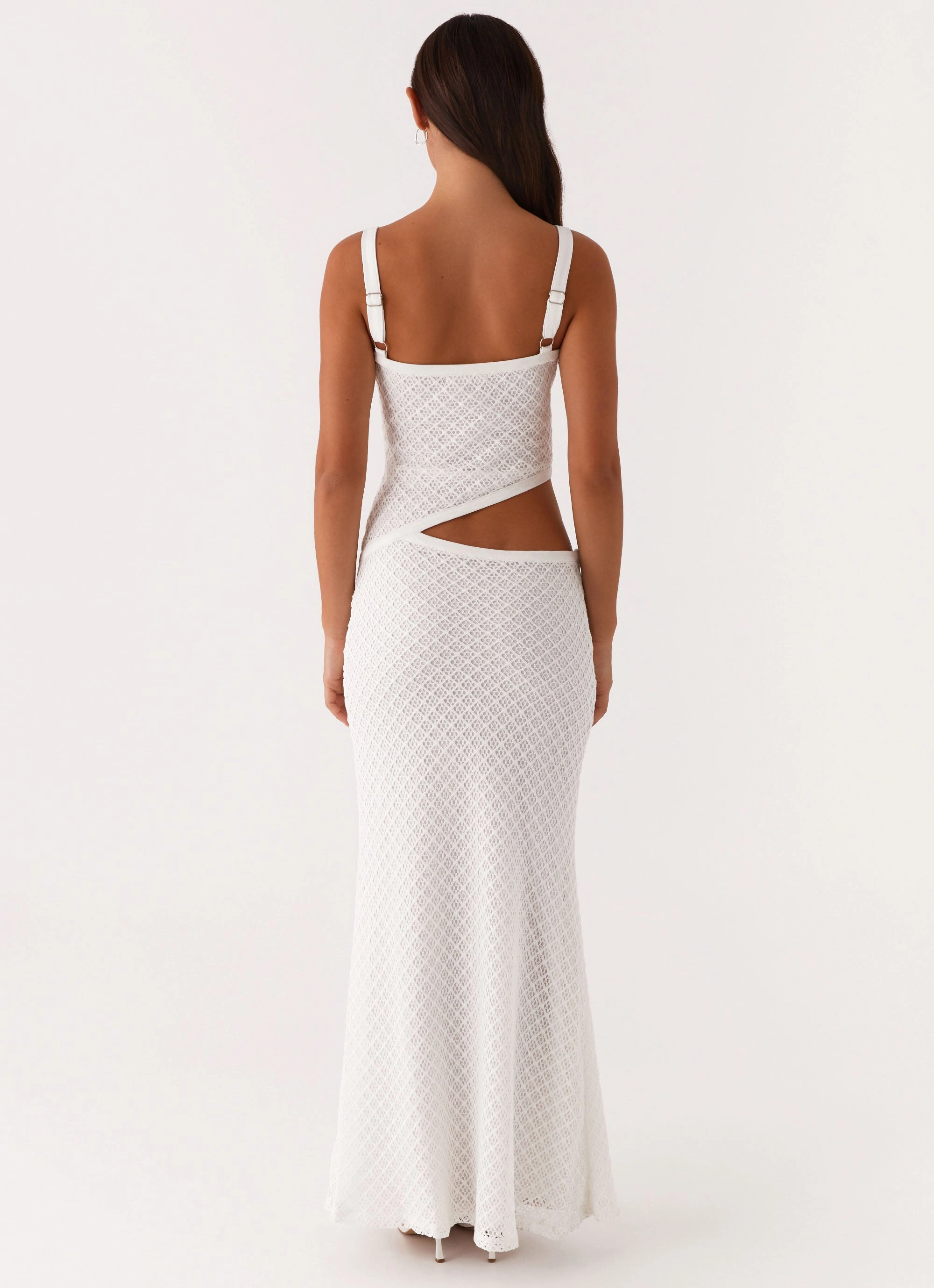 Polished Form Jocelyn Maxi Dress - White Crochet