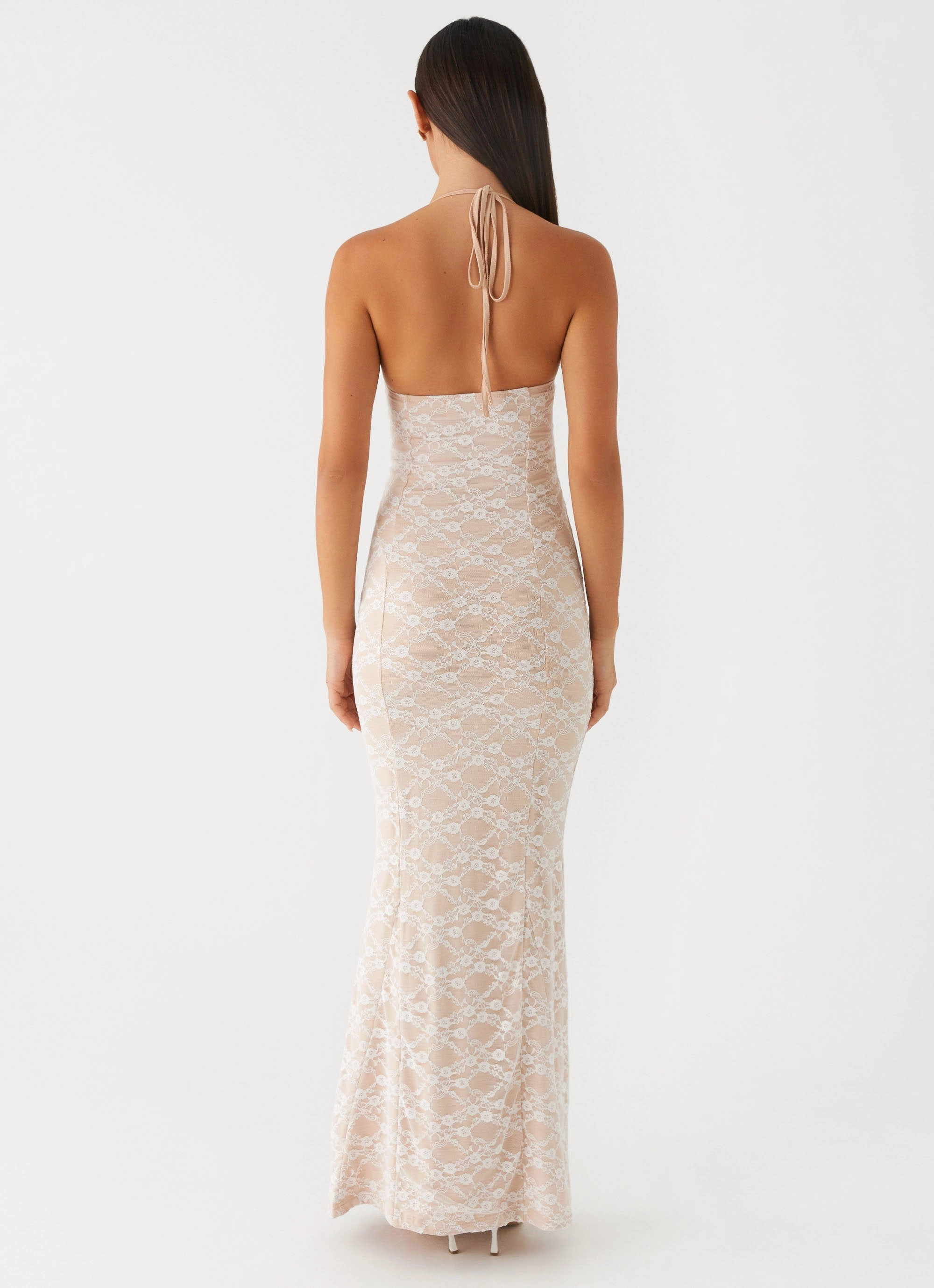 Jolina Lace Maxi Dress - White Comfy Design