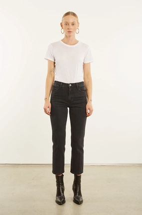 Jones Crop Straight Leg Denim Variable Tension Adjustment