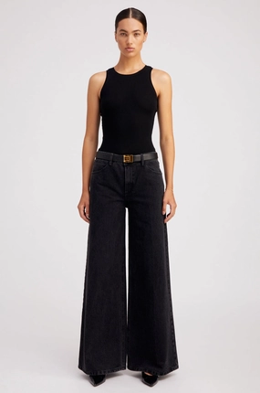 Elastic Fit Jones Wide Leg Denim