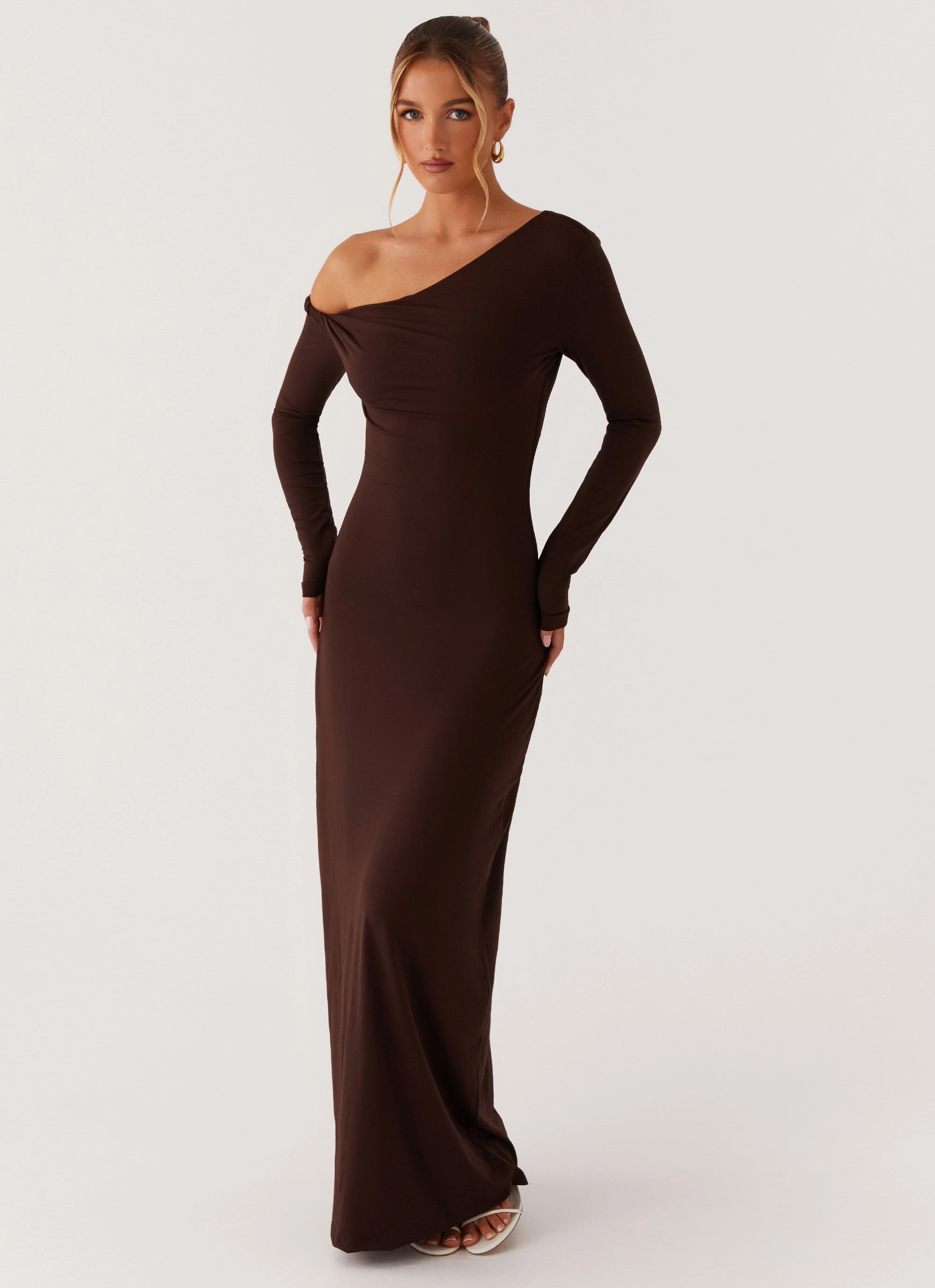 Jordana Twist Maxi Dress - Brown Style Ease