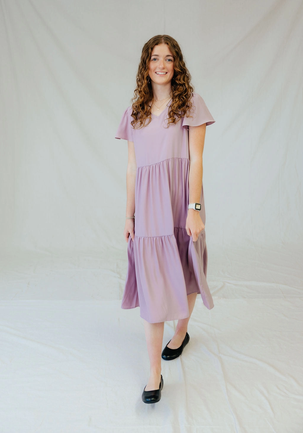 Josie Dress Bow Glow Light Weave