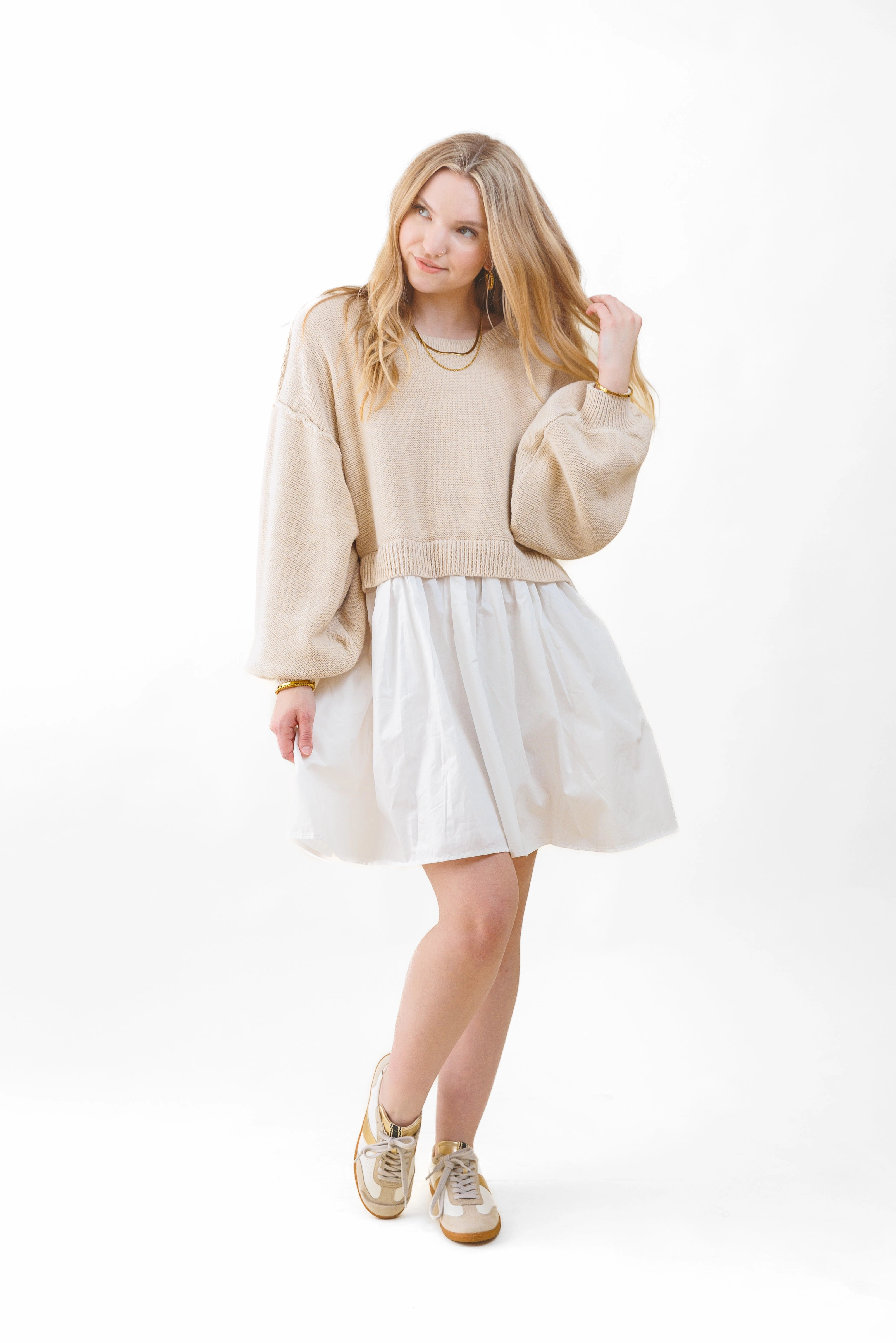 Shade Glow Fall Style JOSIE MINI SWEATER DRESS