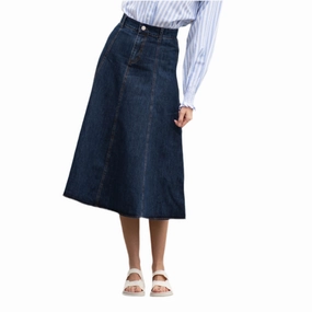 Jules Denim Panel Skirt Clean Finish