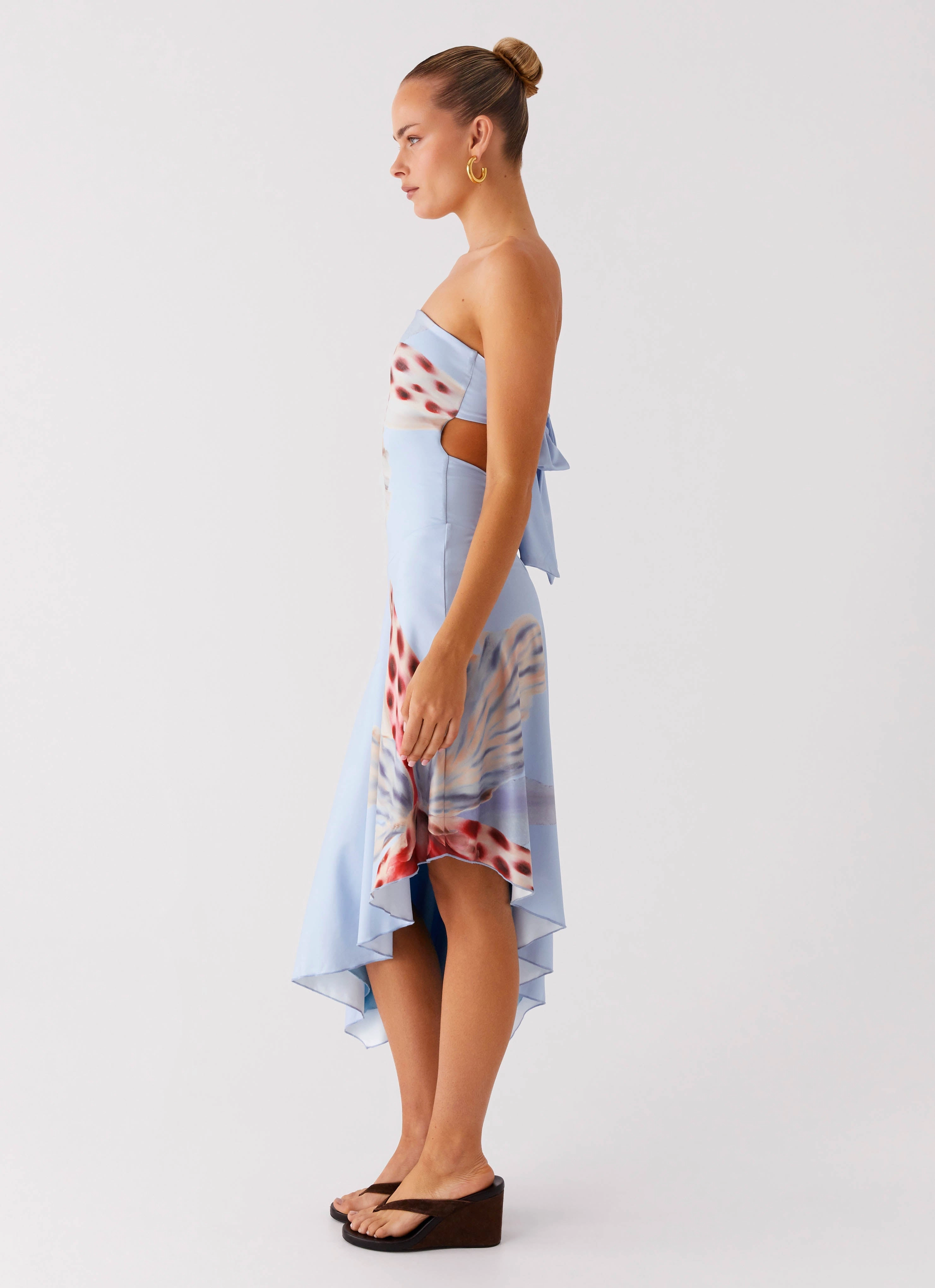 Romantic date dress Juliana Midi Dress - Deep Sea Bloom