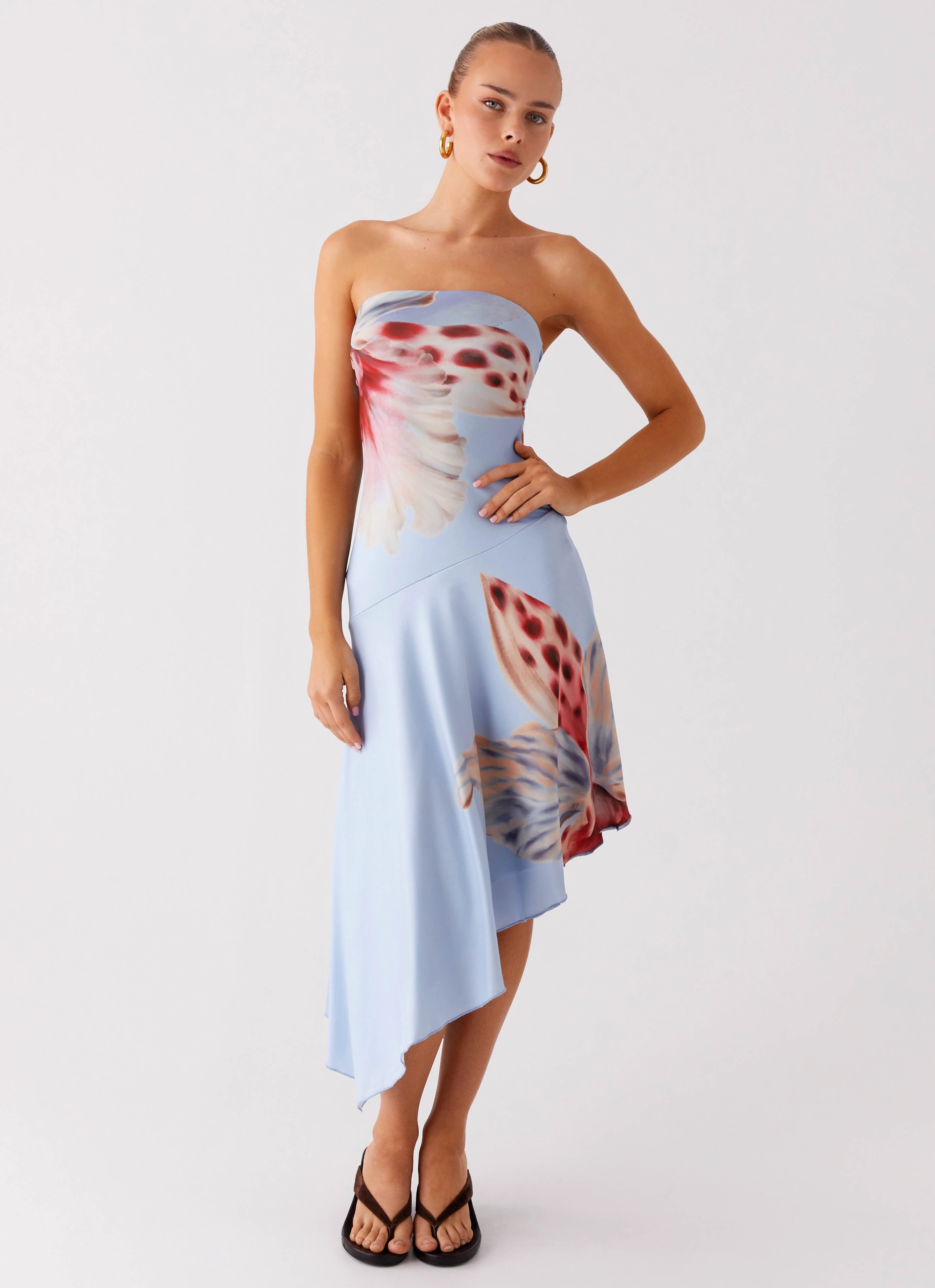 Chill Design Practical-Style Juliana Midi Dress - Deep Sea Bloom