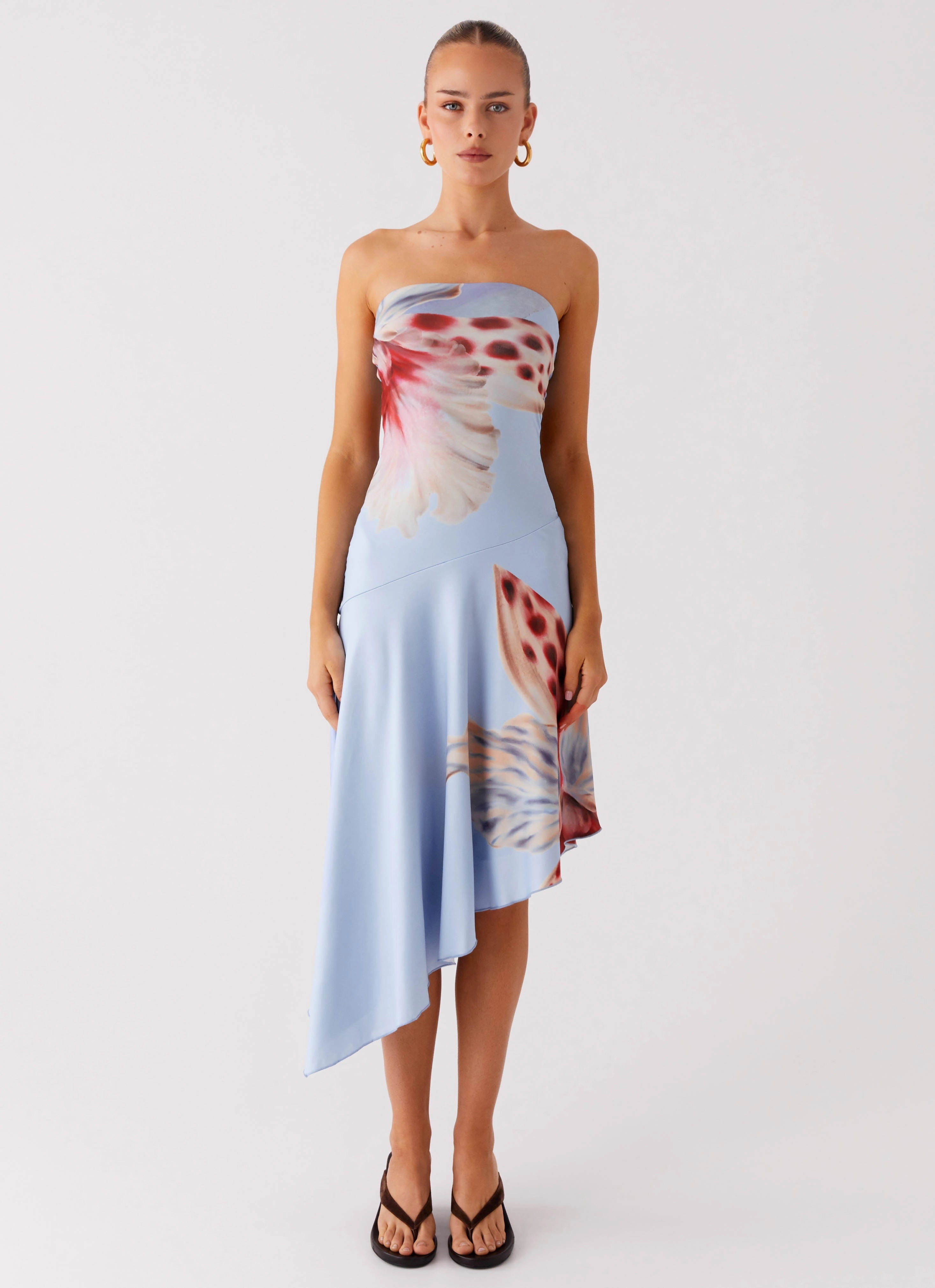 Soft Structure Juliana Midi Dress - Deep Sea Bloom