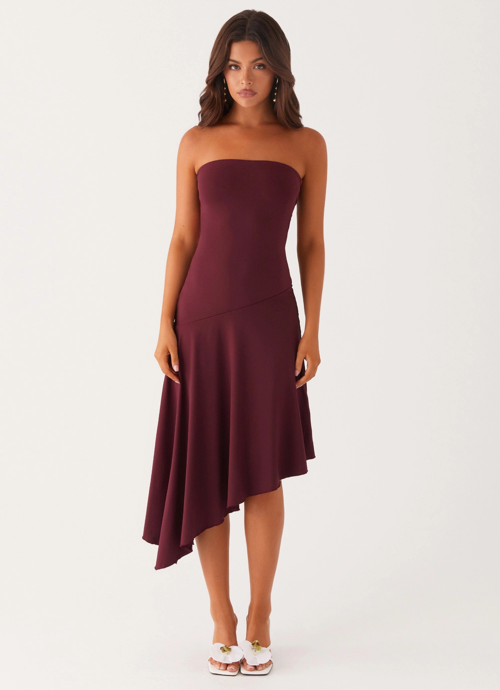 Thermal-Lined Low Maintenance Juliana Midi Dress - Mulberry