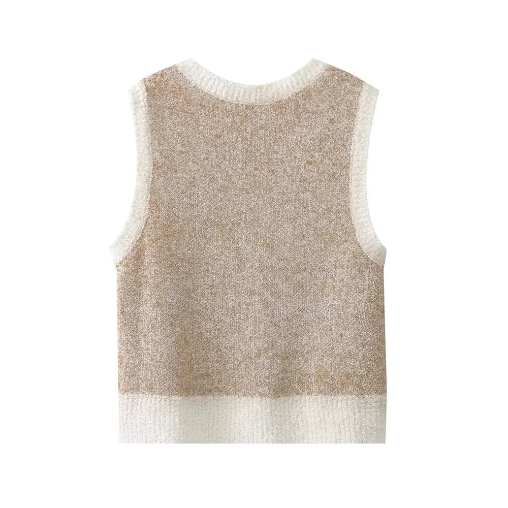 Juri Clover Applique Knit Tank Top Vest
