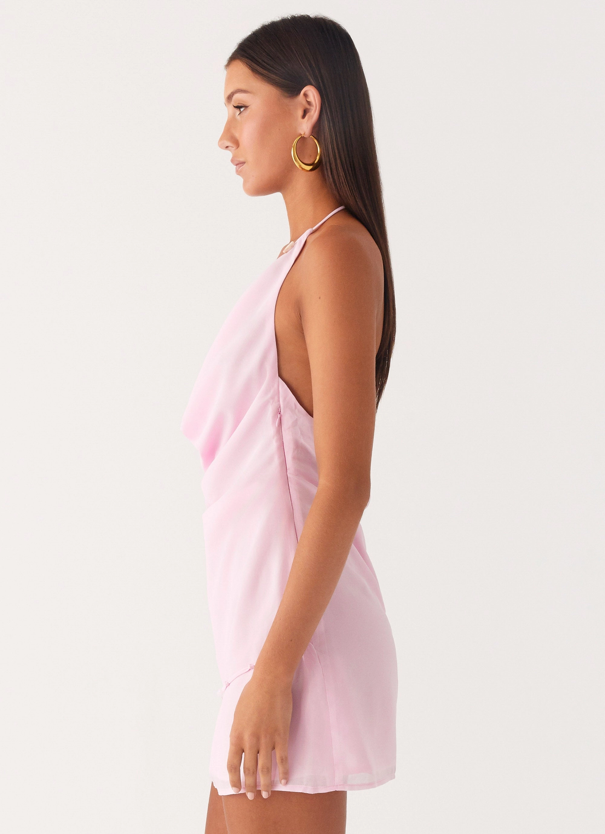 Soft Waist Just for Love Mini Dress - Baby Pink