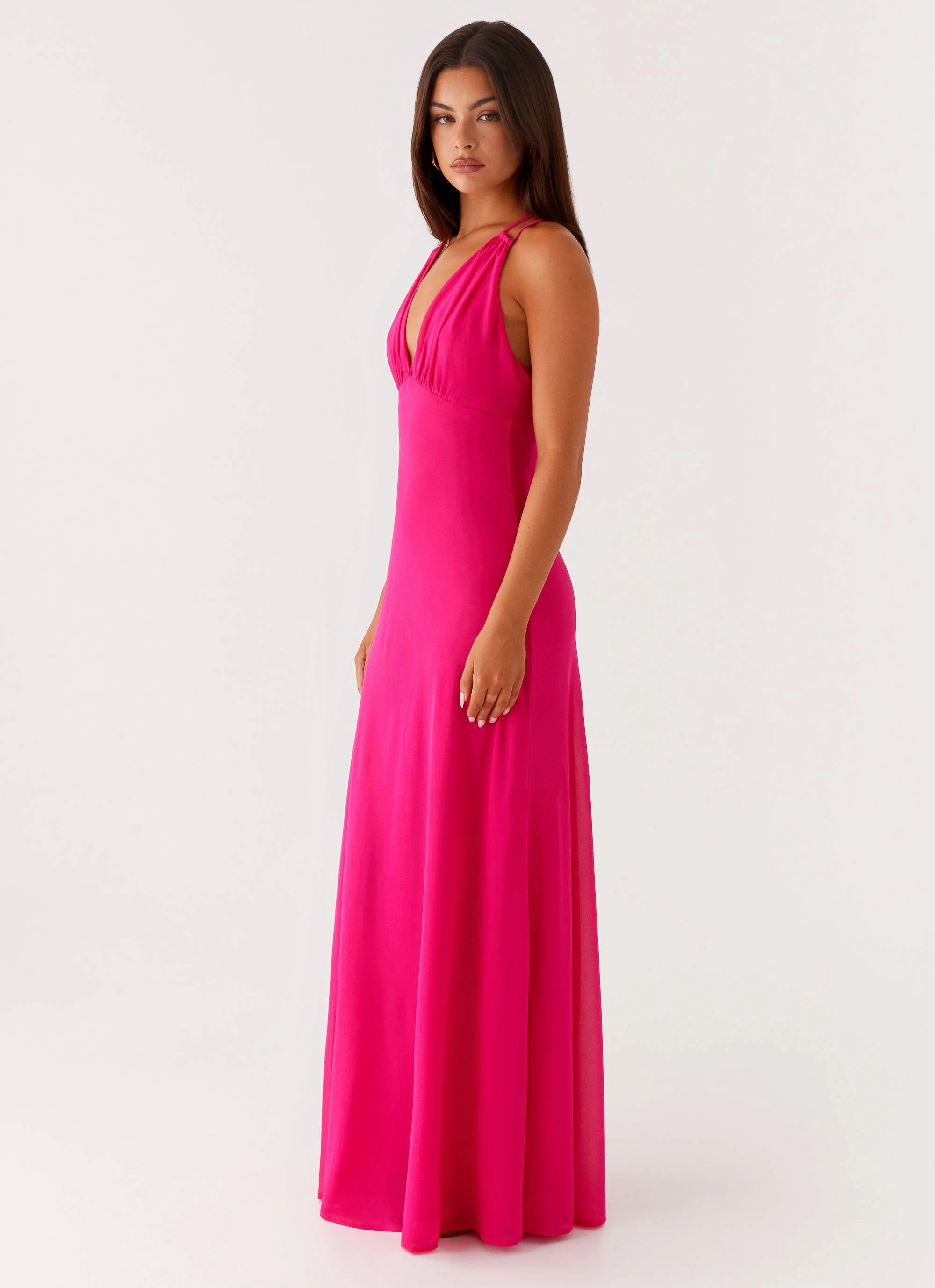 Kacia Maxi Dress - Fuchsia Evening Event