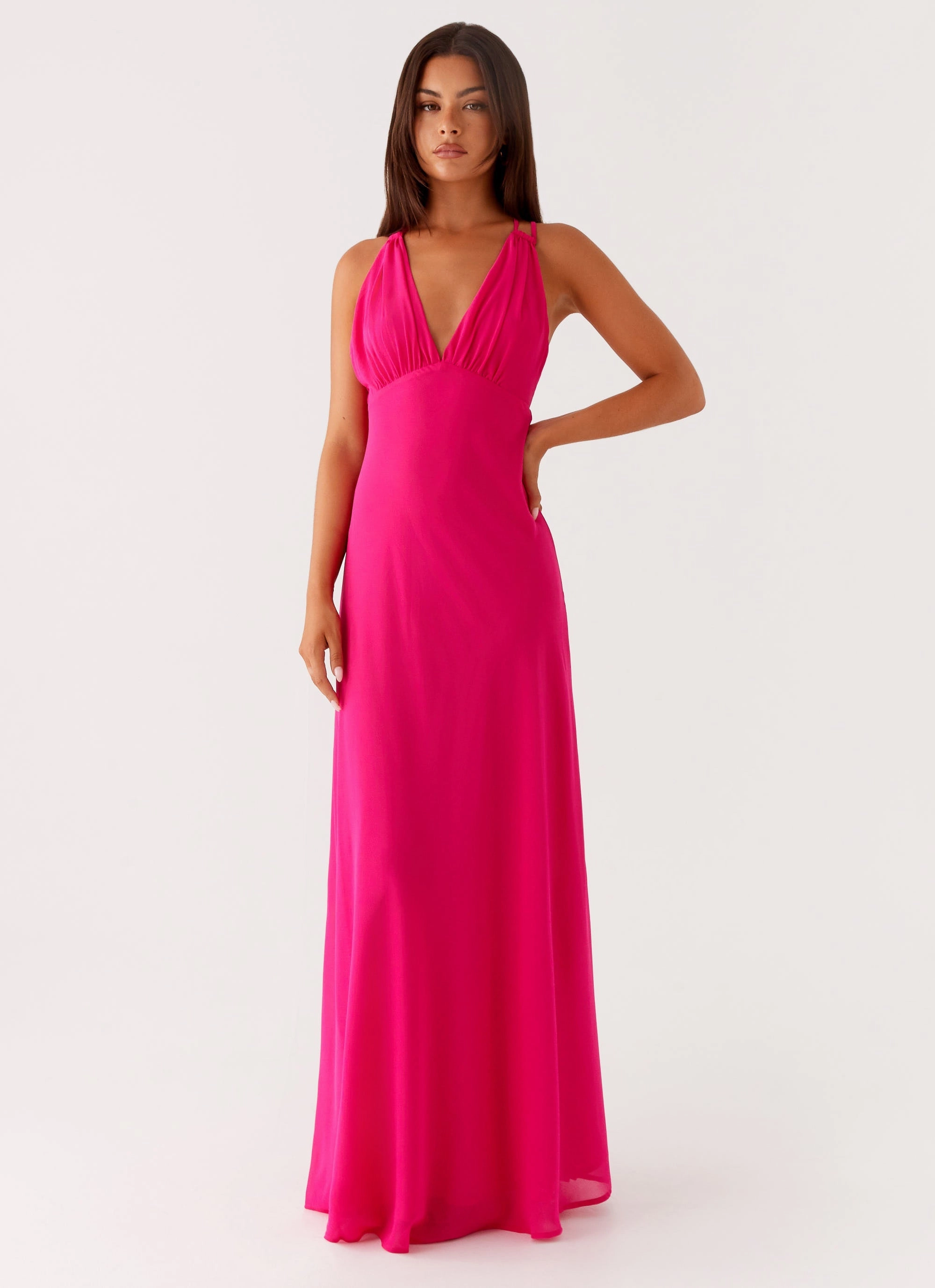 Style Moment Kacia Maxi Dress - Fuchsia