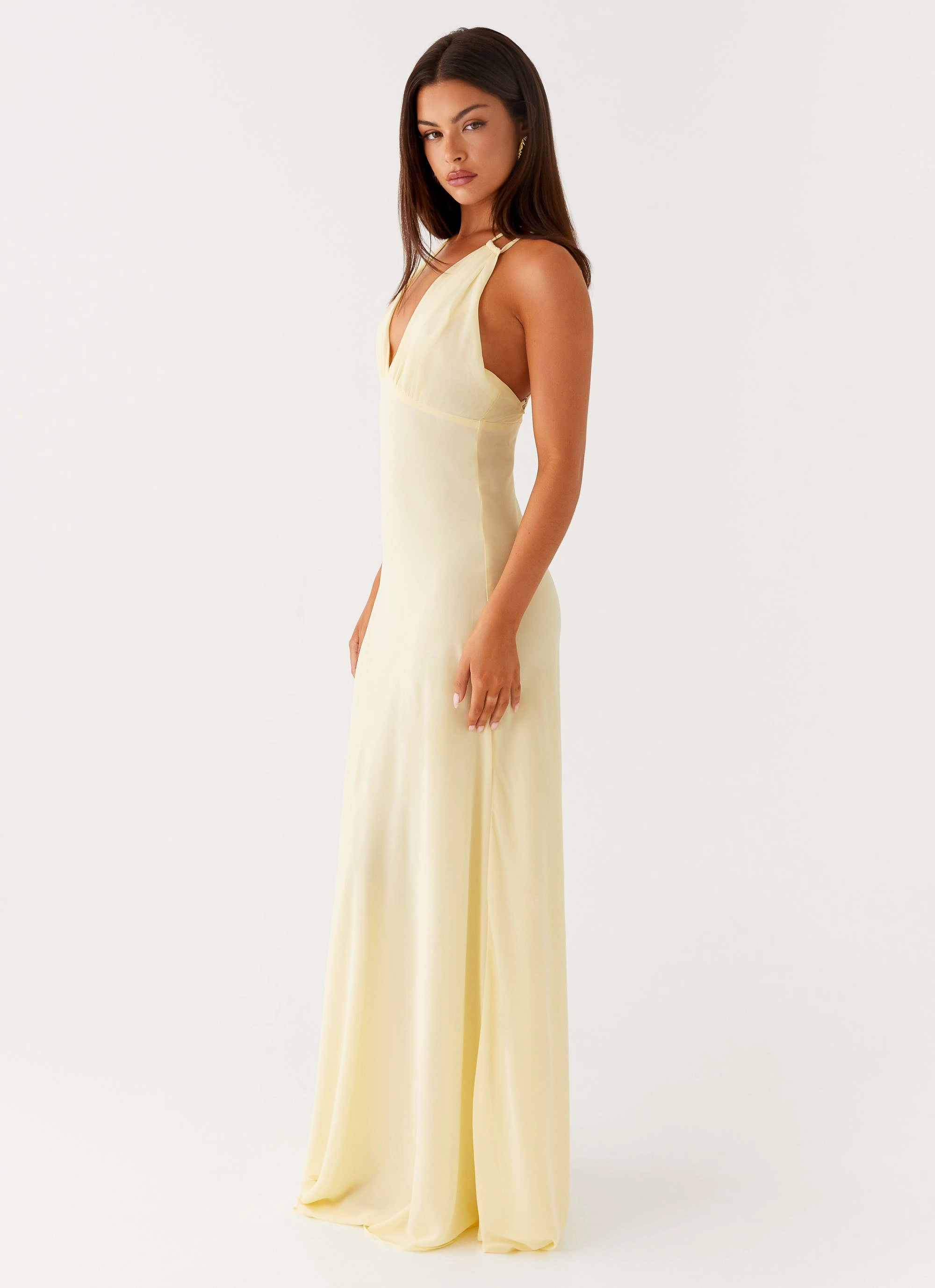 Bust-Enhancing Kacia Maxi Dress - Lemon