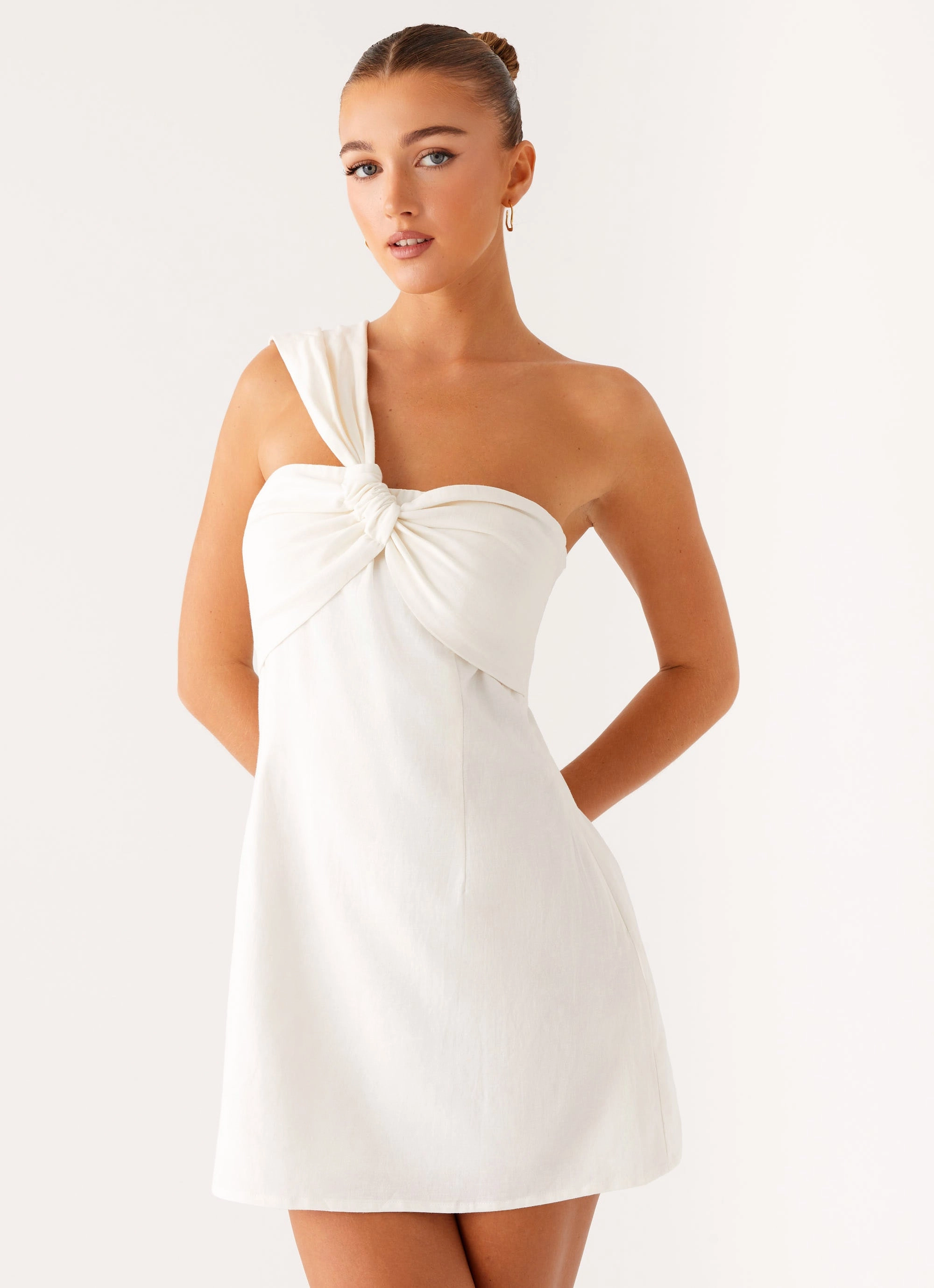 Stylish and Simple Kameron Mini Dress - White