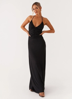 Slim-fit Kansas Maxi Dress - Black