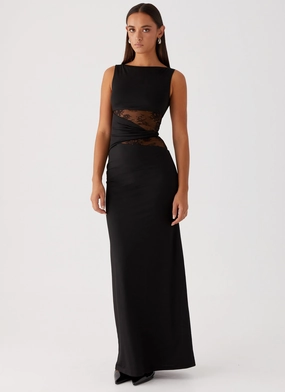 Karma Maxi Dress - Black Elegant formal outfit Clean Chic