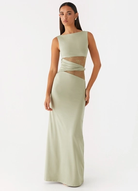 Effortless Wear Neutral Feel Karma Maxi Dress - Sage
