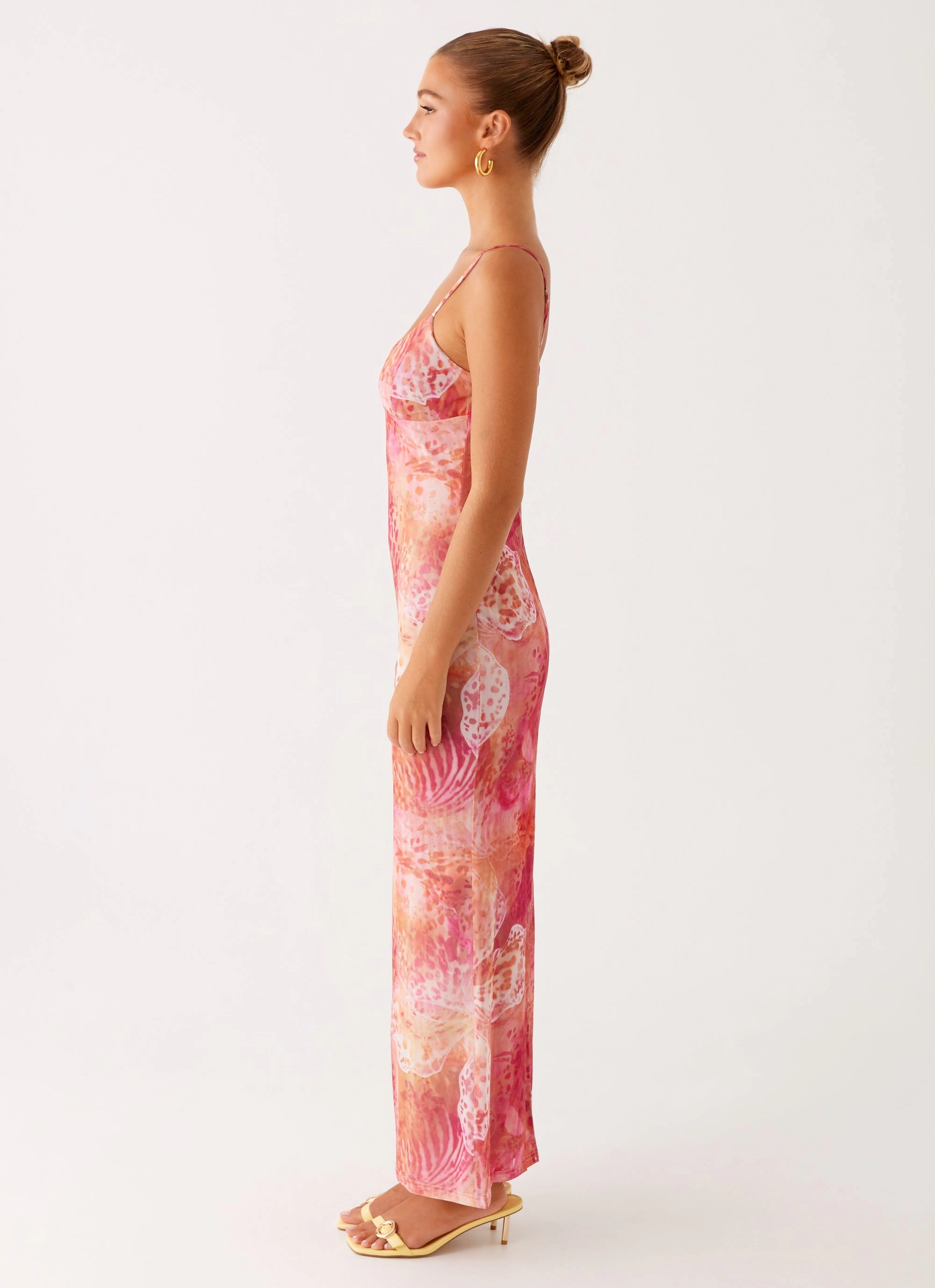 Kasey Midi Dress - Flamingo Fling Bright Accent