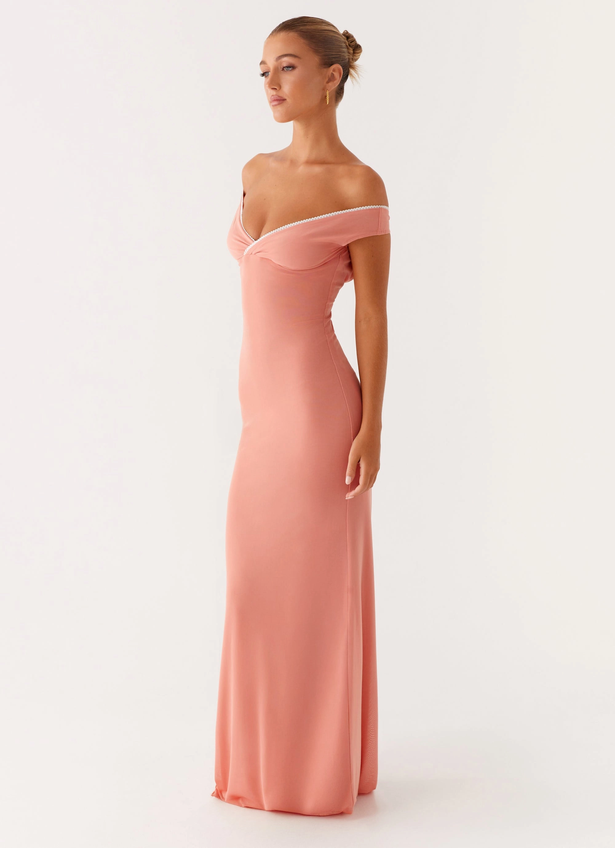 Modern Lines Katiya Maxi Dress - Peach