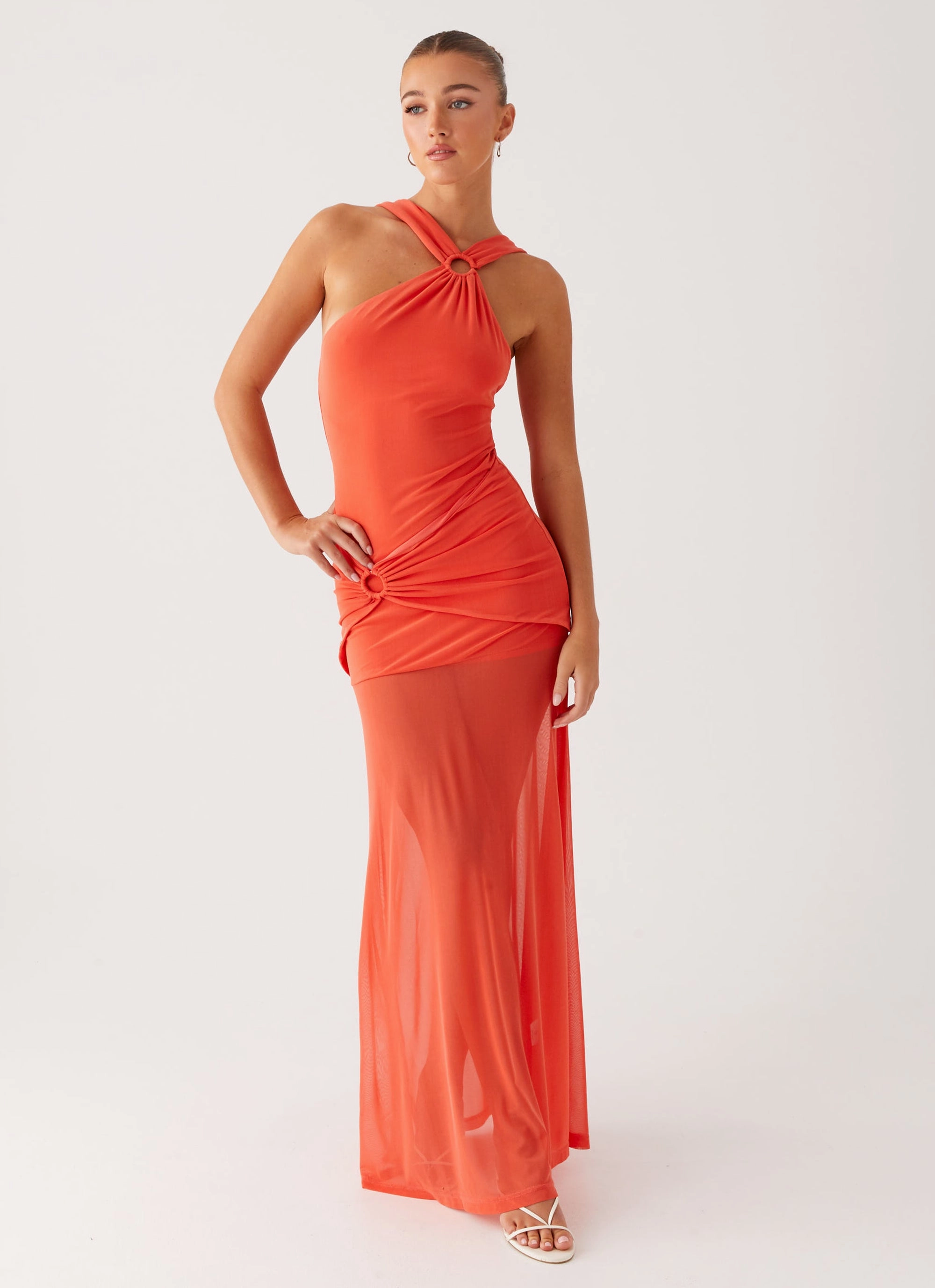 Kavala Maxi Dress - Coral Nature Glow