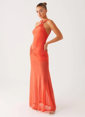 Light Fabrication Kavala Maxi Dress - Coral