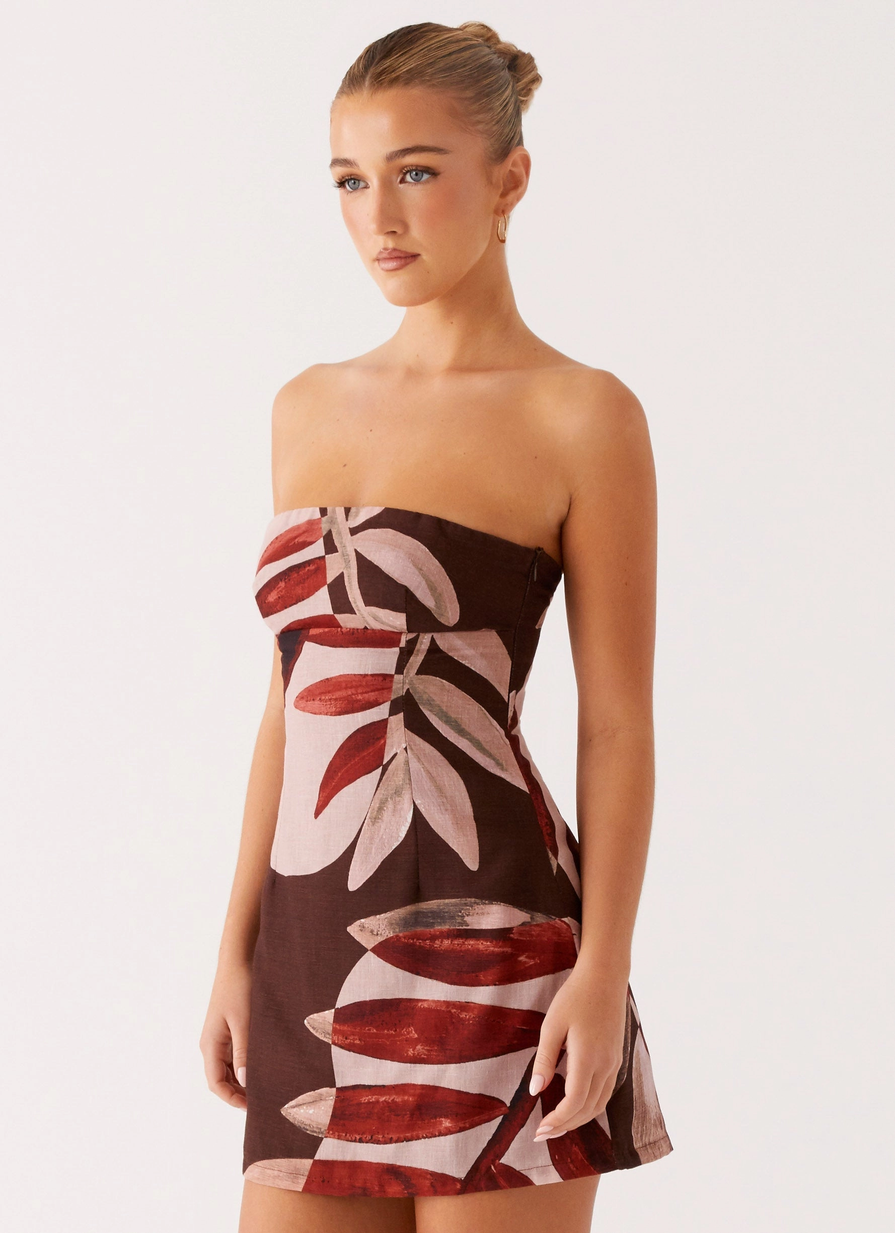 Kellen Mini Dress - Cinnamon Palm Contemporary Layer