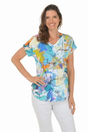 MeshLining Kelly V-Neck Short Sleeve Tee